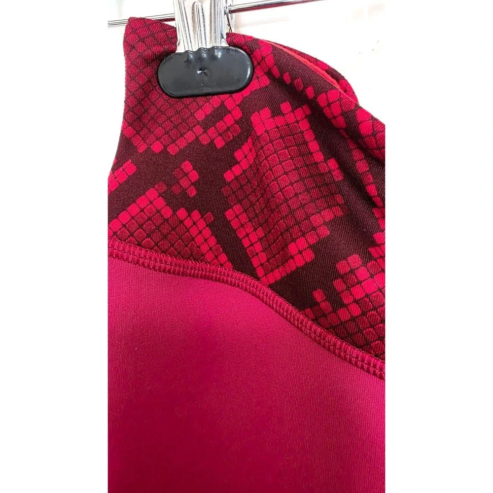 Lululemon Pink High-Waisted Leggings Red Snakeskin Print Waistband Size 6 - Picture 8 of 8